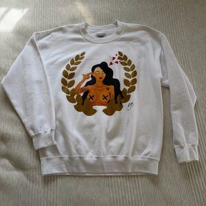 White Graphic Sweatshirt